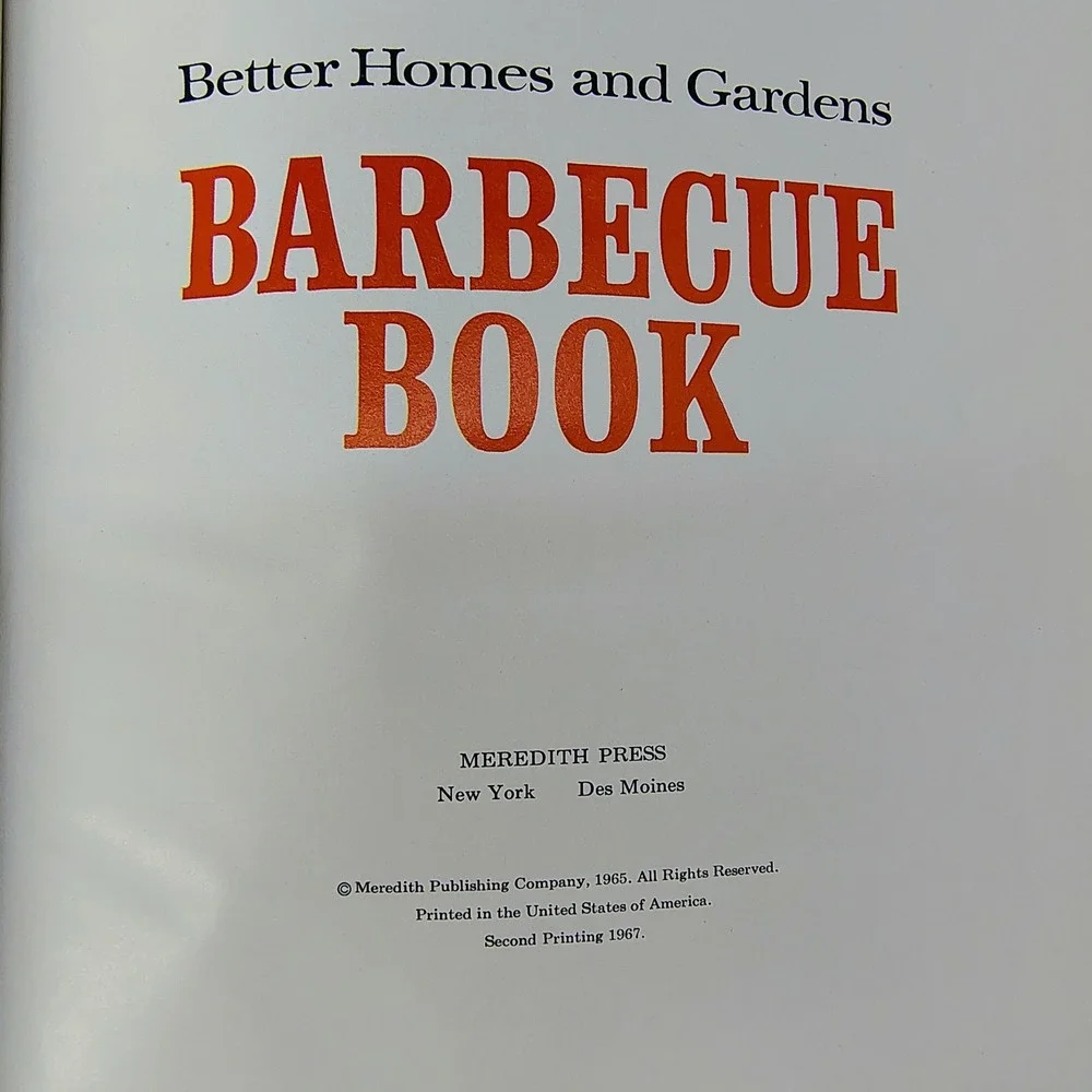 Better Homes and Gardens Barbecue Book Cookbook 1967 2nd Print HC VERY GOOD‎